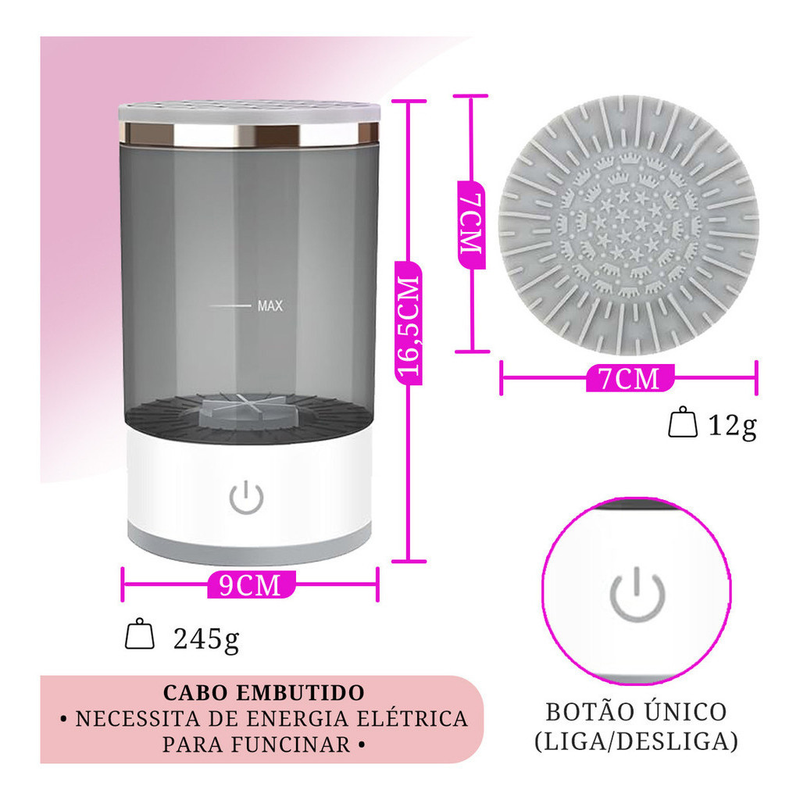 Limpador para pincéis Ultra sônico WashWaves [envio Gratuito] - Apenas 9 unidades em estoque