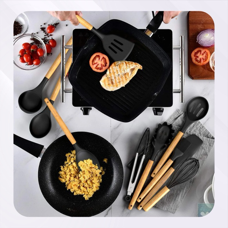 Kit com 12 Utensílios Para cozinha Siliconkitchen [Envio gratuito] - Apenas 8 unidades por Cor em estoque