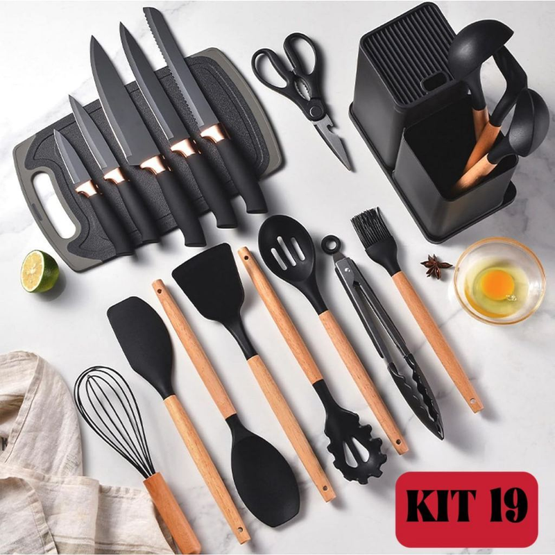 Kit com 12 Utensílios Para cozinha Siliconkitchen [Envio gratuito] - Apenas 8 unidades por Cor em estoque