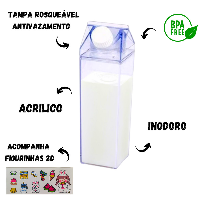 Kit 3 Garrafas De acrílico Transparenza minimalista [Envio gratuito]- apenas 9 kits em estoque